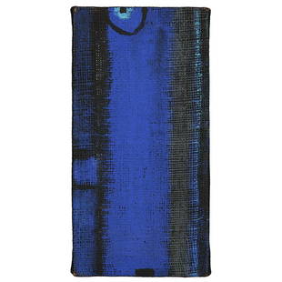 HUGUETTE CALAND (1931-2019): HUGUETTE CALAND (1931-2019) BLUE ABSTRACT, 1994 Huile sur toile Signée et datée au dos Oil on canvas; signed and dated on the reverse 25,5 x 13 cm - 10 x 5 1/8 in.