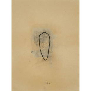 PIERO PIZZI CANNELLA (né en 1955): PIERO PIZZI CANNELLA (né en 1955) Sans titre, 1991 Fusain et aquarelle sur papier Signé et daté au dos Charcoal and watercolor on paper; signed and dated on the reverse 40 x 30 CM - 15
