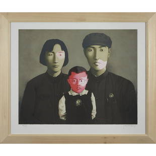 ZHANG XIAOGANG (né en 1958): ZHANG XIAOGANG (né en 1958) Bloodline, 2006 Lithographie sur papier Signé et daté en bas à droite, numéroté 88/99 et cachet sec Idem Paris… en bas à gauche Lit