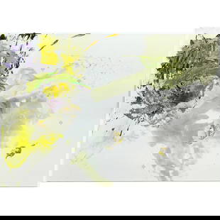PIA FRIES (née en 1955): PIA FRIES (née en 1955) O.T. NR W3, 2002-2003 Huile et sérigraphie sur papier Oil and screenprint on paper 72 X 102 CM - 28 3/8 X 40 1/8 IN. PROVENANCE Galerie Rodolphe Janssen, Bruxelles Ac
