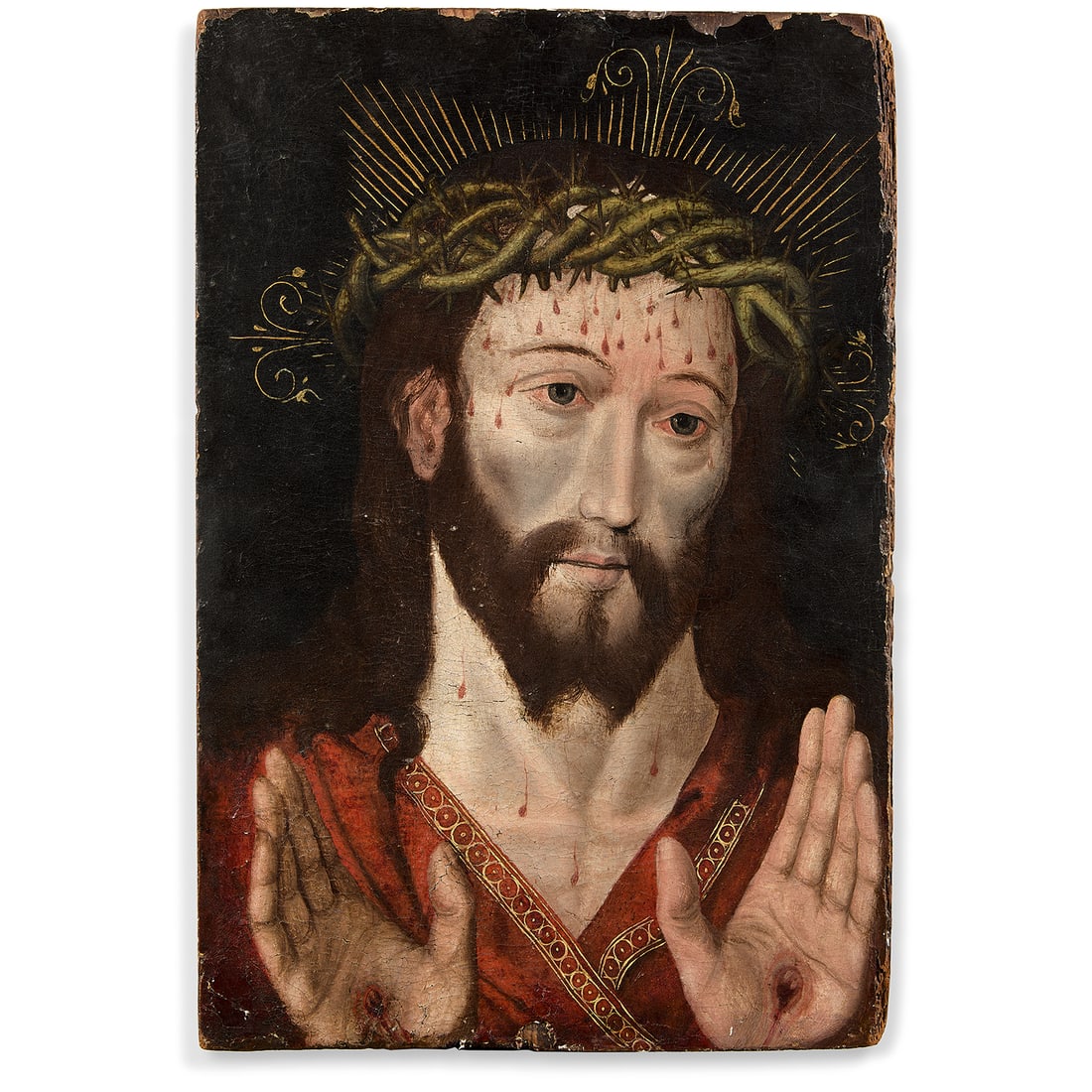 ÉCOLE ALLEMANDE VERS 1500, SUIVEUR DE DIRK BOUTS TÊTE DE CHRIST (1 of 1)