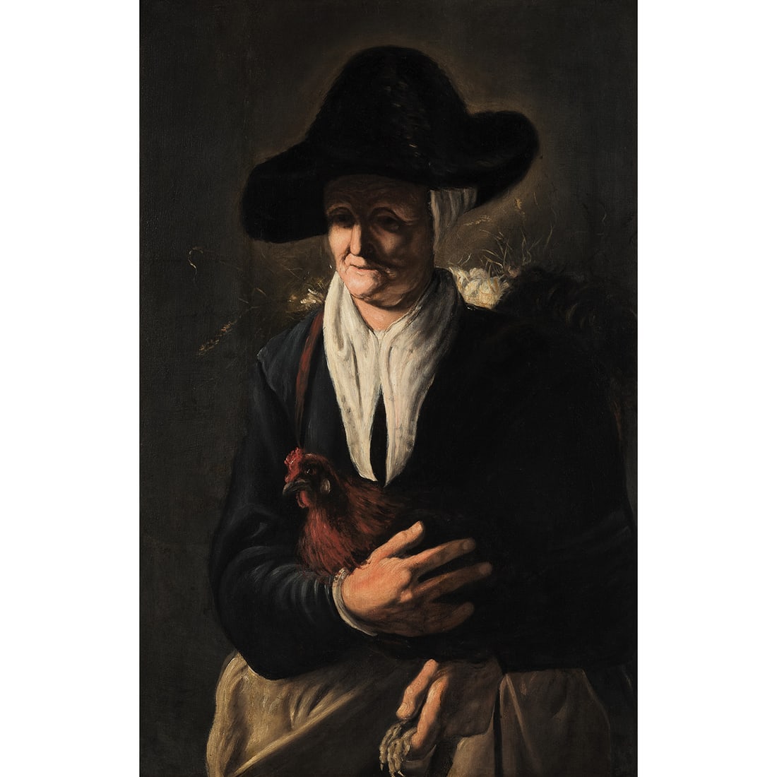 ÉCOLE HOLLANDAISE VERS 1630, ENTOURAGE DE JACOB GERRITSZ CUYP LA MARCHANDE D'ŒUFS (1 of 1)