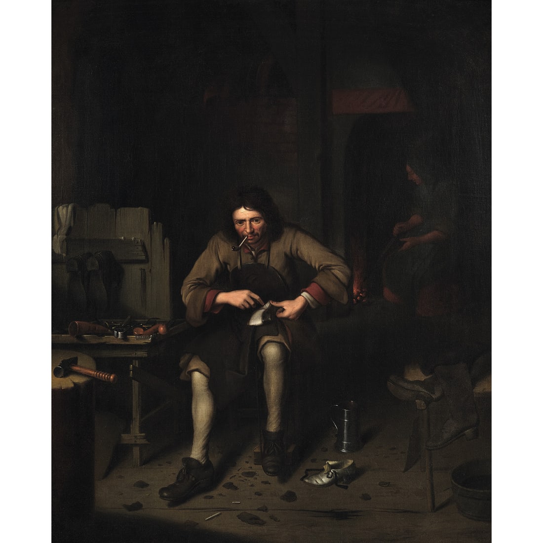 ÉCOLE HOLLANDAISE DU XVIIE SIÈCLE, D'APRÈS PIETER GERRITSZ. ROESTRATEN LE CORDONNIER (1 of 1)