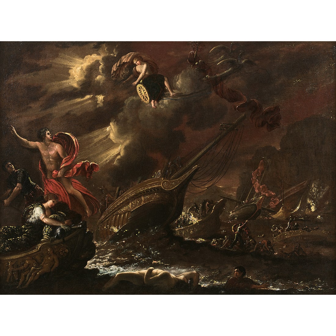 AGOSTINO TASSI (Rome, 1578-1644) JUNON DEMANDANT À ÉOLE DE LIBÉRER LES VENTS CONTRE (1 of 1)