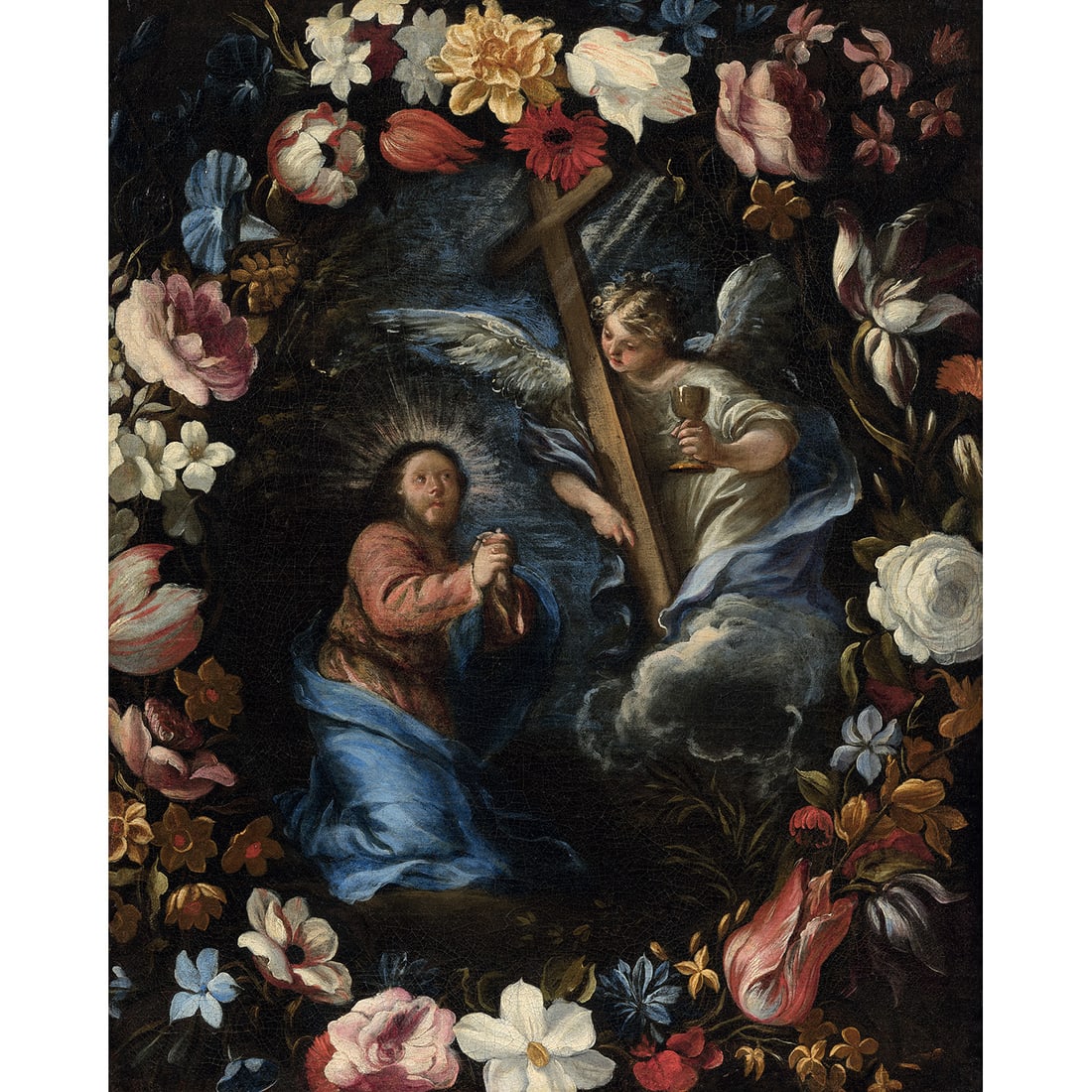 ATTRIBUÉ à ALONSO CANO (1601–1667) LE CHRIST AU JARDIN DES OLIVIERS DANS UNE (1 of 1)