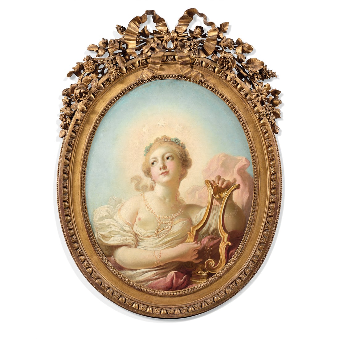 JEAN-HONORE FRAGONARD (GRASSE, 1732-PARIS, 1806) JEUNE FEMME A LA LYRE, OU UNE MUSE (?), PARFOIS DIT (1 of 2)