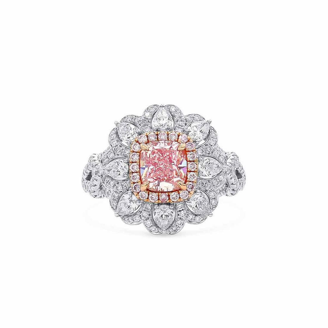 GIA Fancy Brownish Pink Diamond Ring 1.02ct (2.22 TCW) (1 of 8)