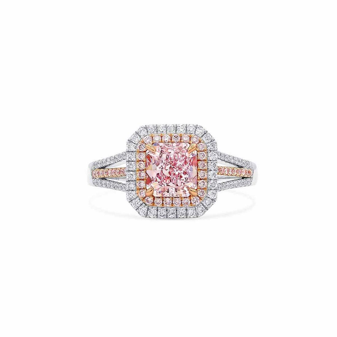 GIA Very Light Pink Diamond Ring 1.02ct (1.40 TCW) (1 of 8)