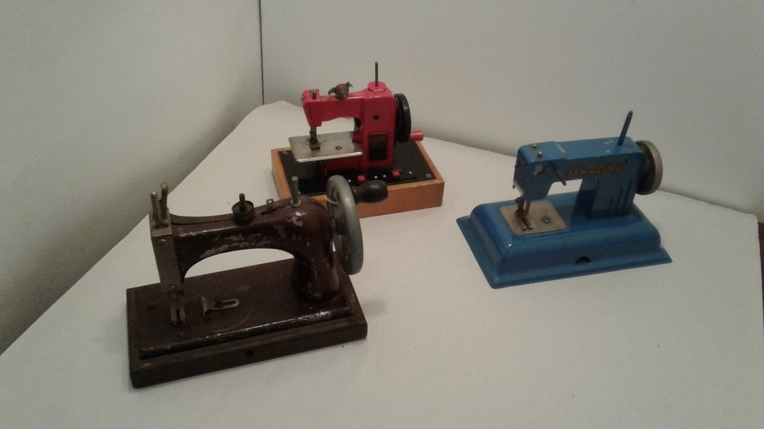 3 childs sewing machines: Junior sewing machine, electric little modiste sewing machine & KayEE sew master