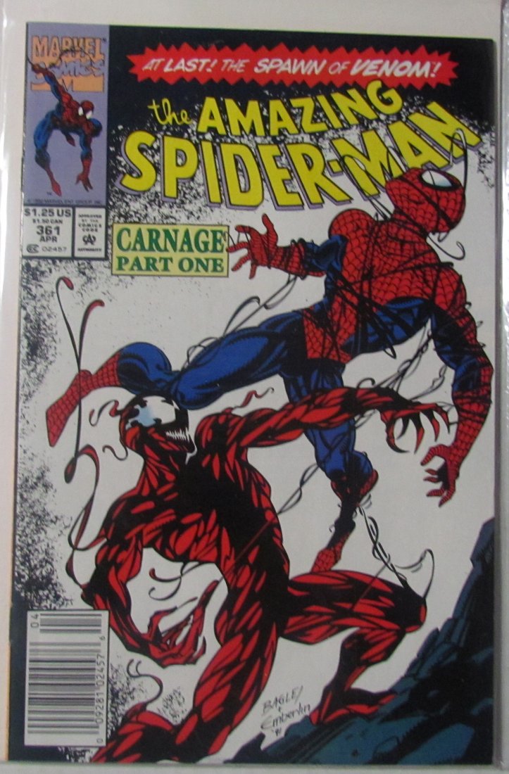 Amazing Spider-man 361 1st app Carnage RARE NEWSSTAND: Amazing Spider-man 361 1st appearance of Carnage RARE NEWSSTAND EDITION!!