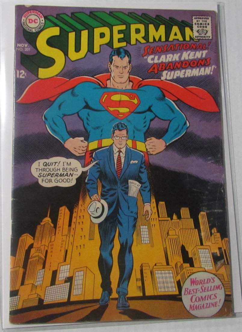 SUPERMAN #201 AWESOME SILVER AGE COMIC: SUPERMAN #201 AWESOME SILVER AGE COMIC