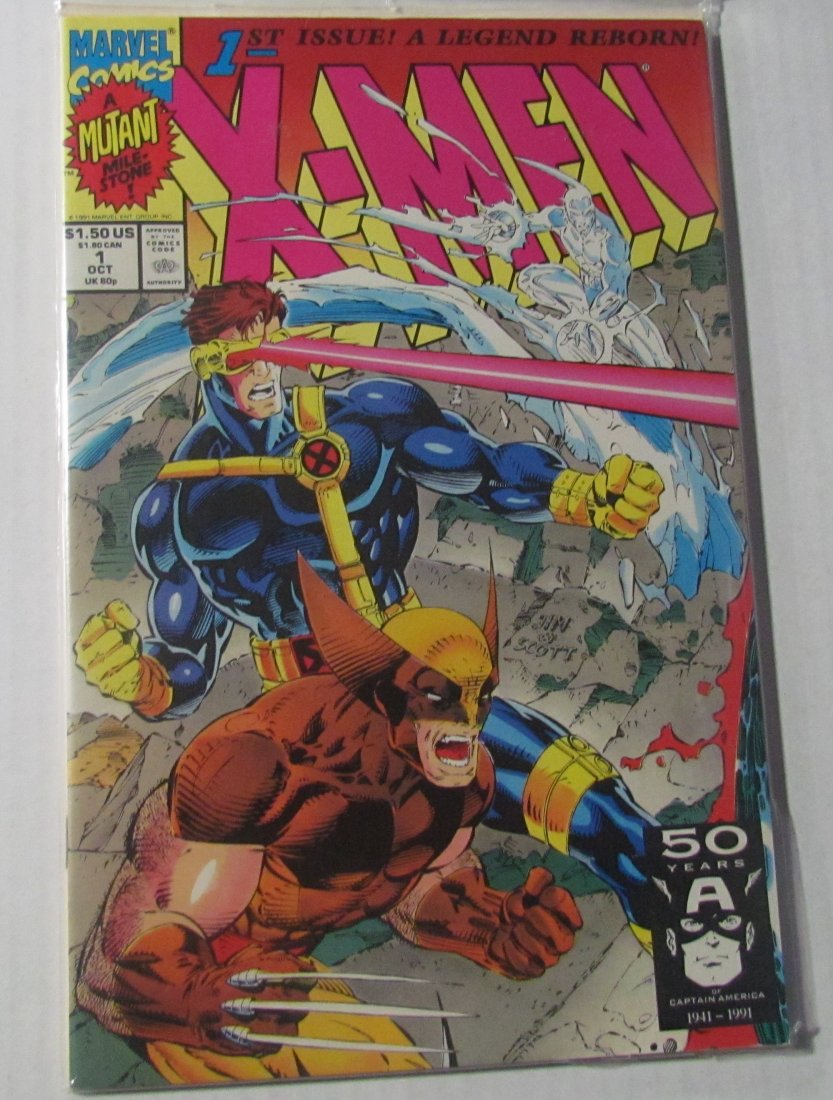 X-MEN #1 Oct 1991 Cyc/Wolvie Cover Jim Lee Marvel Comic (1 of 1)