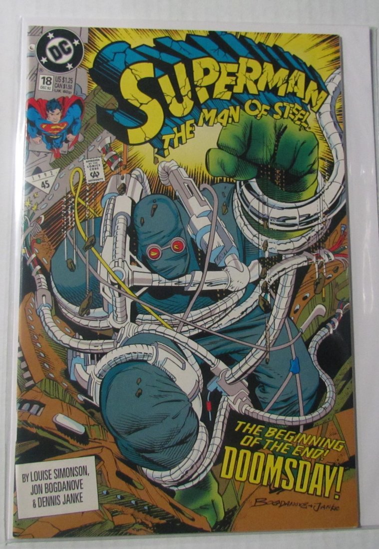SUPERMAN MAN OF STEEL #18 DC 1992 1ST FULL DOOMSDAY APP (1 of 1)