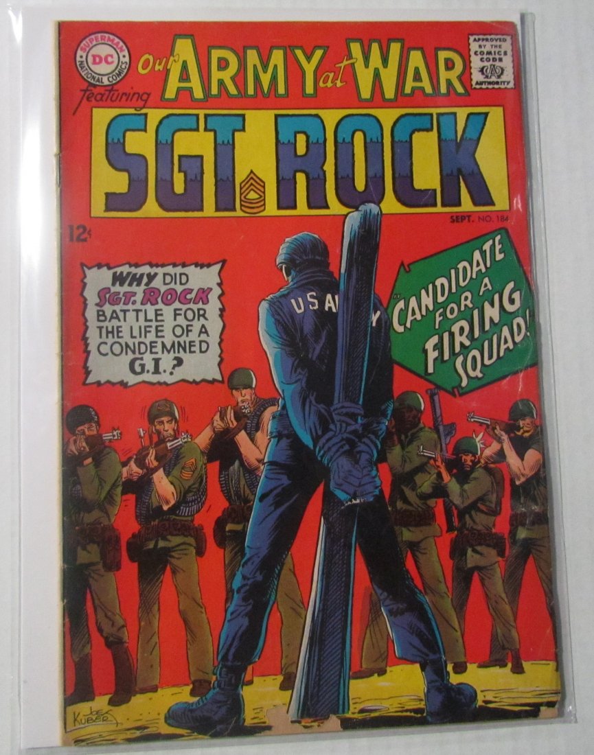 Our Army at War 184 (1967) Candidate for a Firing Squad: Our Army at War #184 (1967) VF+ (8.5) Candidate for a Firing Squad ~ DC Comics