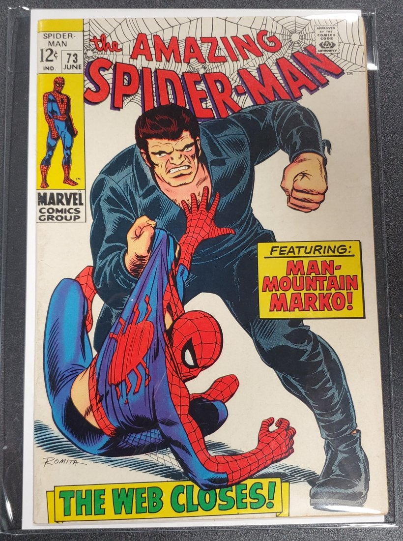 AMAZING SPIDER-MAN #73 1st Man-Mountain Marko 1969: AMAZING SPIDER-MAN #73 1st Man-Mountain Marko, SILVERMANE 1969 Romita