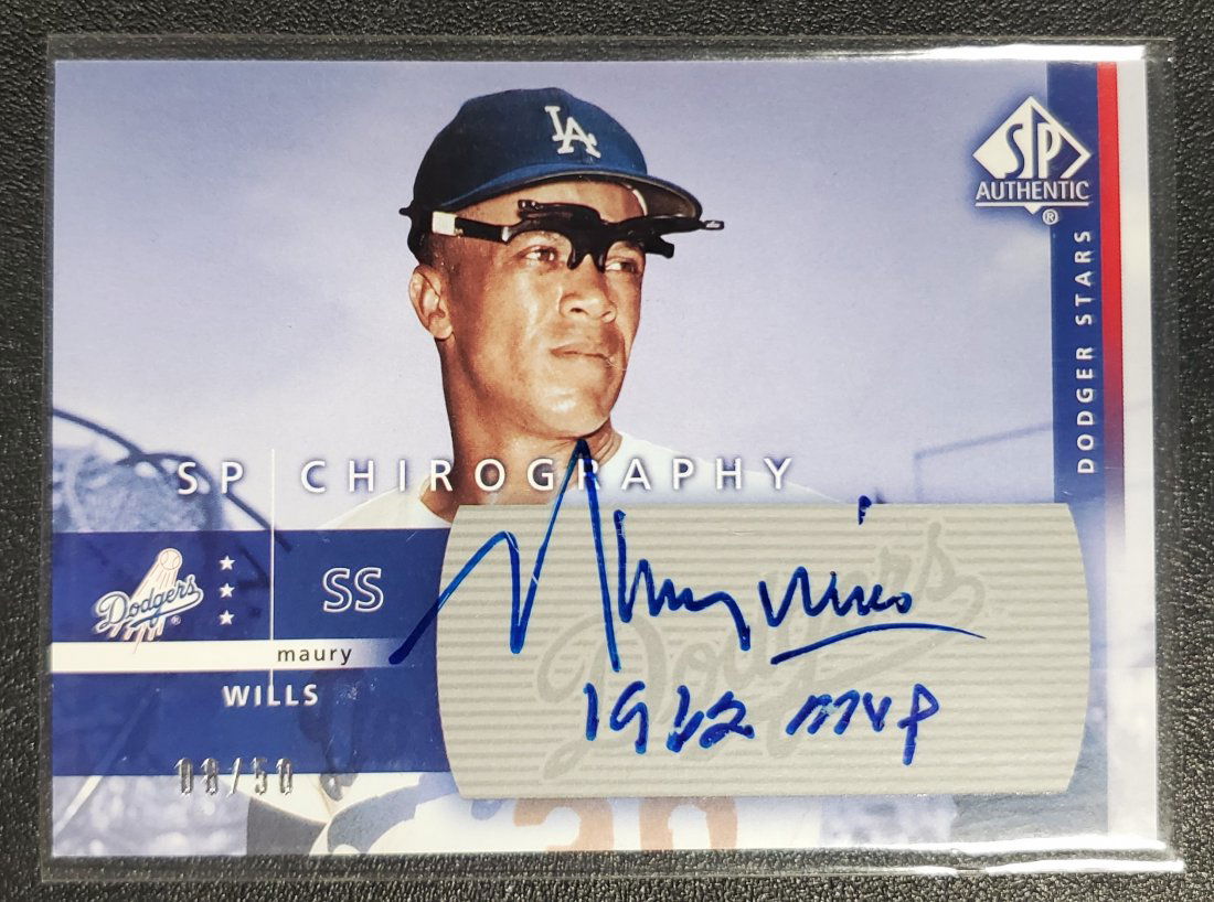 2003 MAURY WILLS SP AUTHENTIC CHIROGRAPHY AUTO /50 (1 of 1)