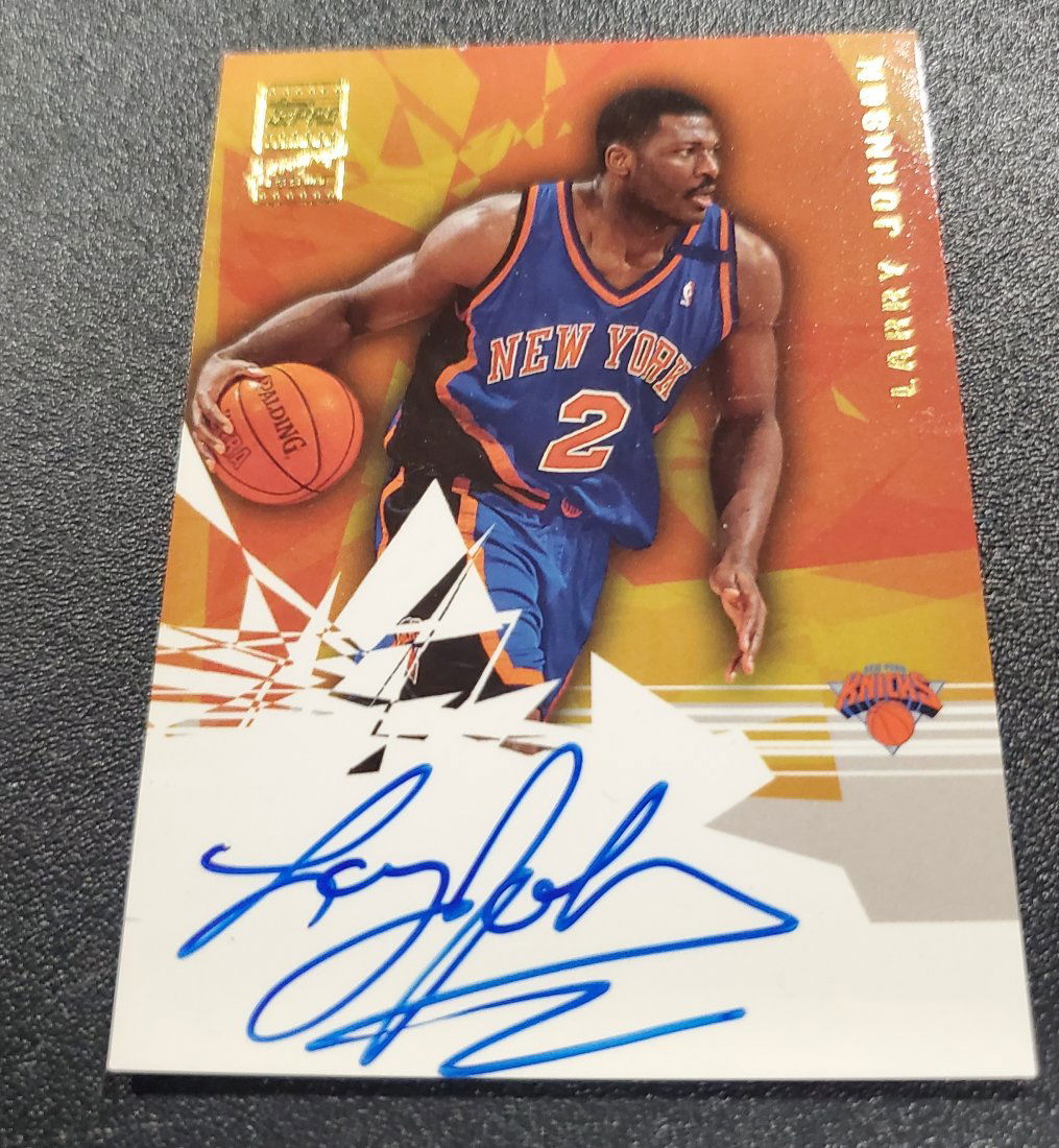 2001-02 Topps Autograph Larry Johnson New York Knicks (1 of 1)