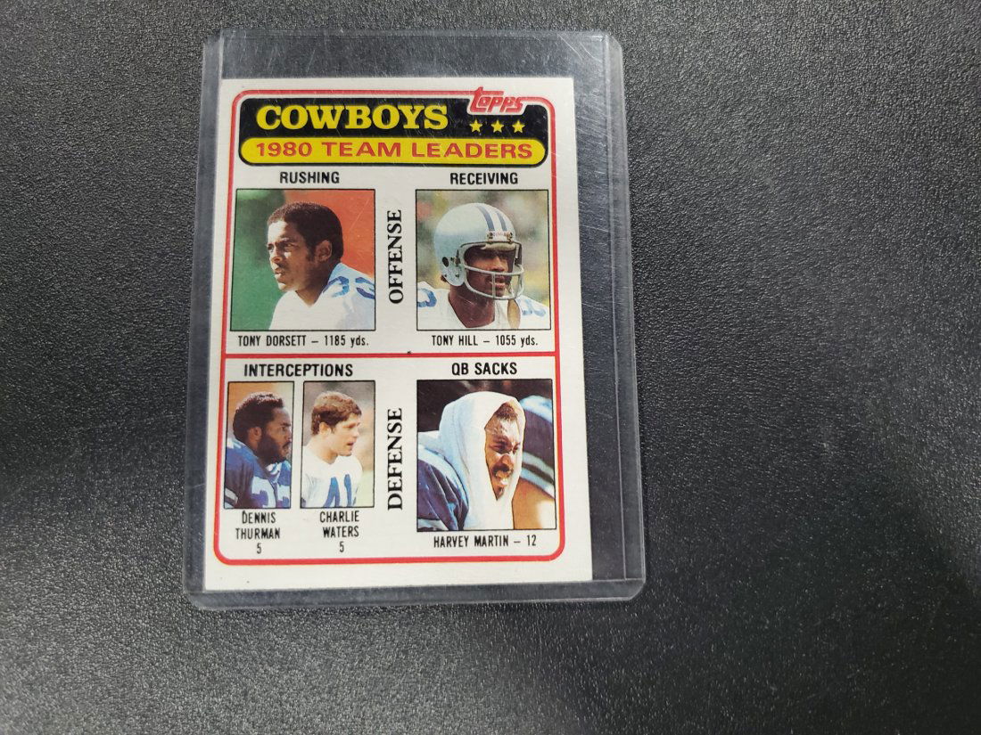 Dallas Cowboys 1981 Topps Team Leaders Tony Dorsett (1 of 1)