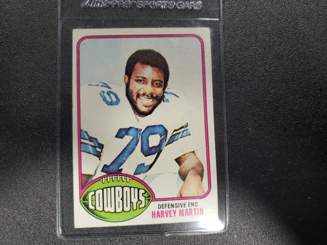 1976 TOPPS HARVEY MARTIN #44 DALLAS COWBOYS FOOTBALL CA: 1976 TOPPS HARVEY MARTIN #44 DALLAS COWBOYS FOOTBALL CARD ROOKIE RC