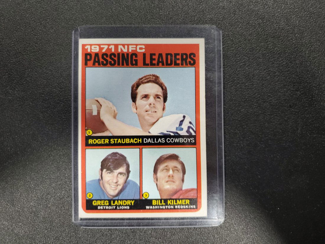 1972 Topps Roger Staubach  #4 Football. NFC Passing Le (1 of 1)