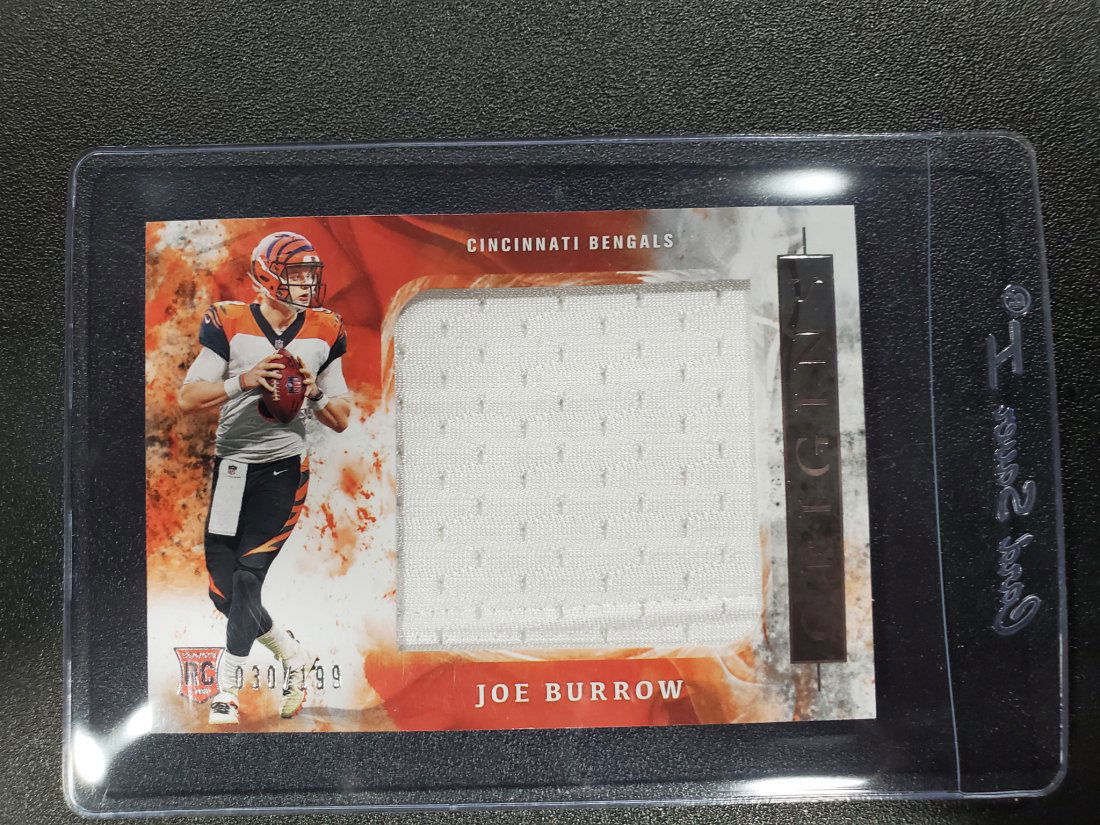 2020 Panini Origins JOE BURROW Rookie PATCH 30/199 C (1 of 1)