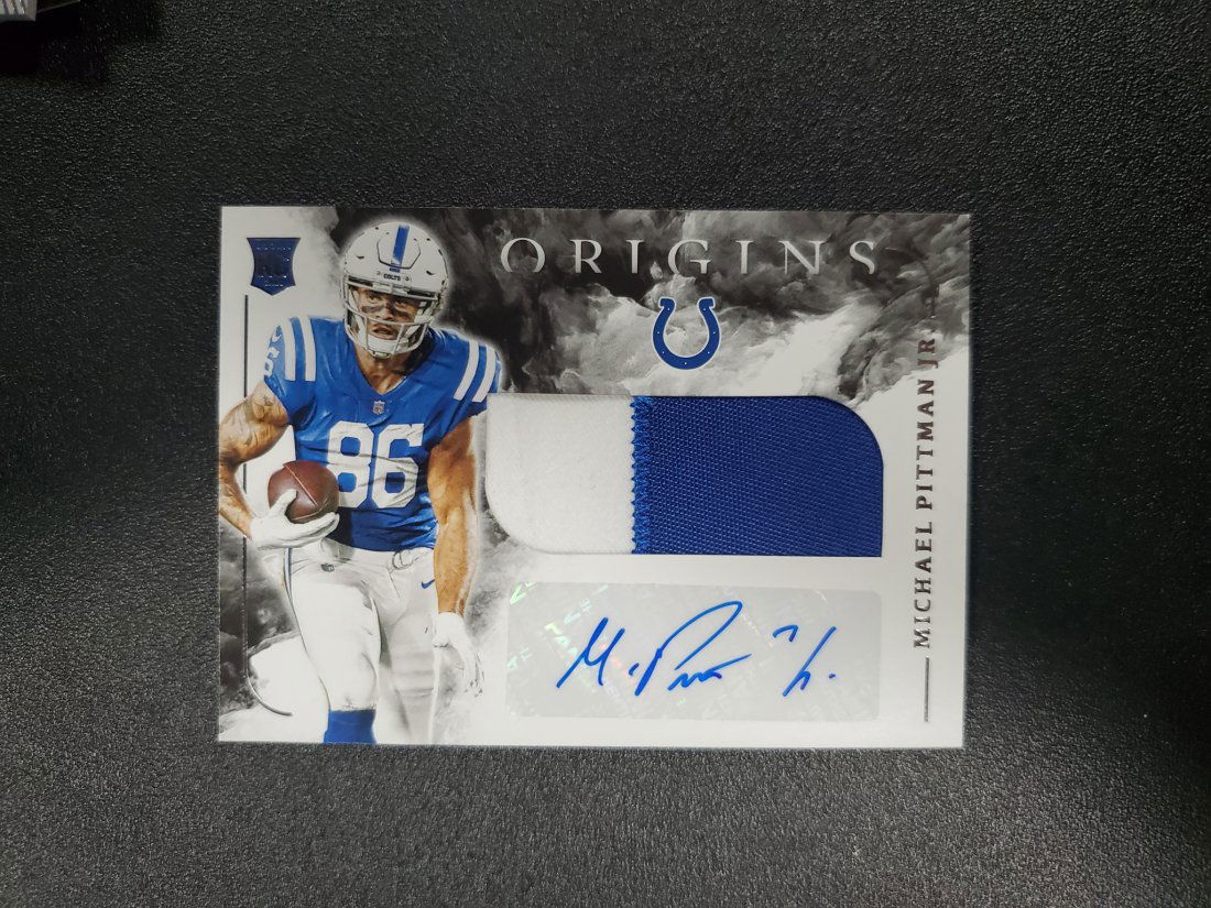 MICHAEL PITTMAN JR *SP AUTO PATCH RC* 2020 PANINI ORIGI (1 of 1)