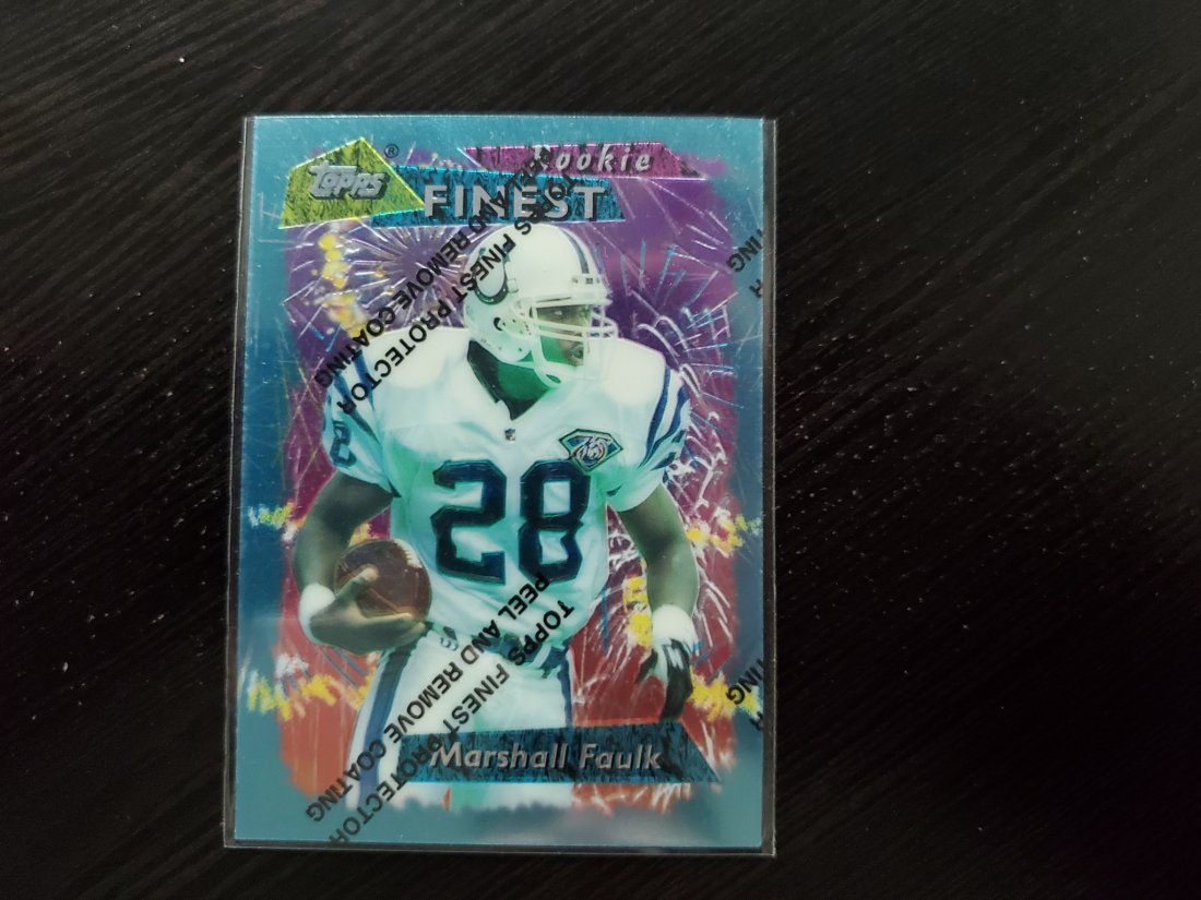 1994 Topps Finest Marshall Faulk Rookie Card RC #125 (1 of 1)