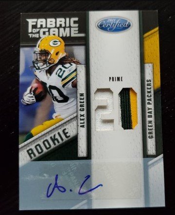 2011 Fabric of the Game RC Auto Relic ALEX GREEN 20/25 (1 of 1)