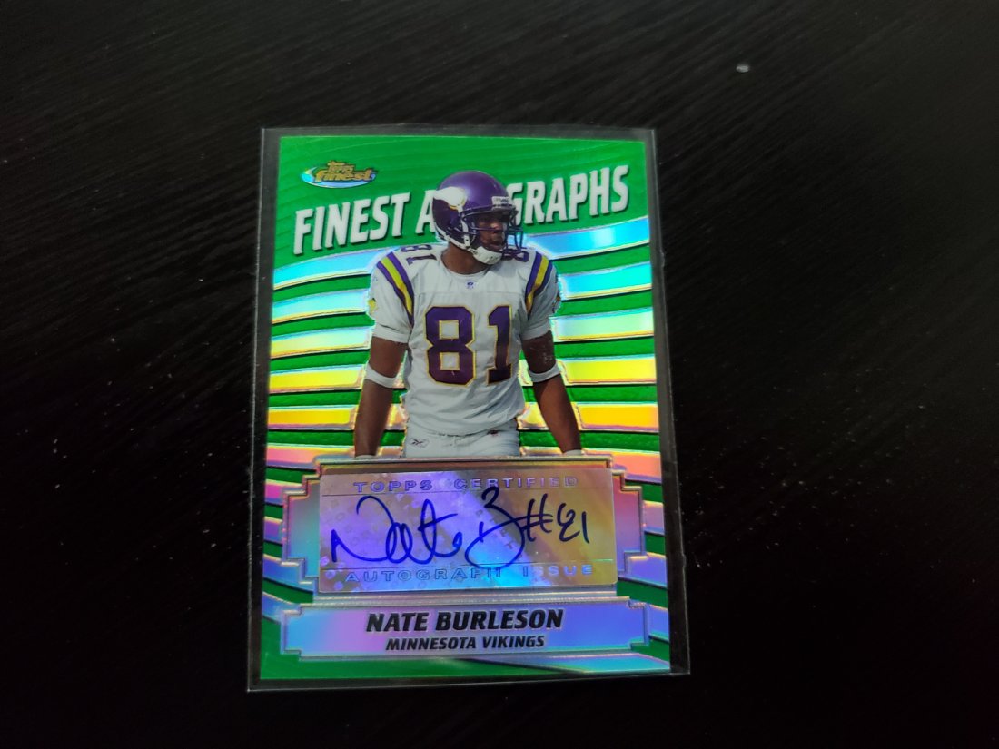 2005 Finest Autograph Refractor #FANB Nate Burleson: 2005 Finest Autograph Refractor #FANB Nate Burleson Auto Minnesota Vikings