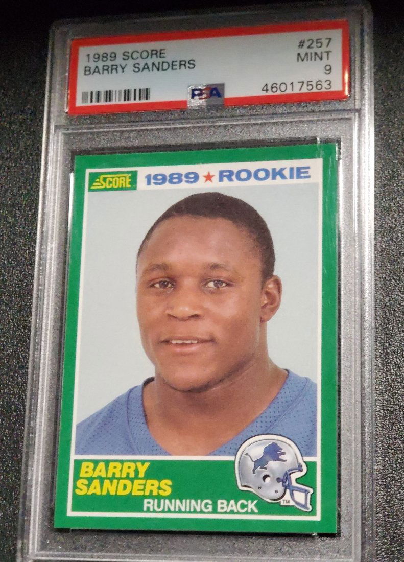 1989 SCORE #257 BARRY SANDERS RC-PSA 9 MINT (1 of 1)