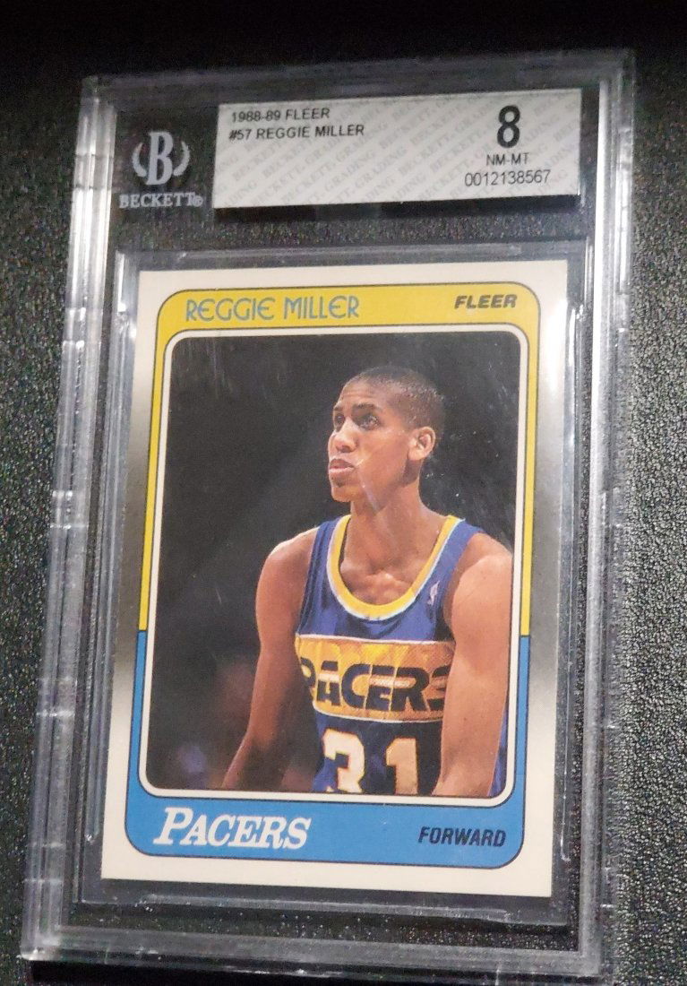 1988-89 Fleer Reggie Miller #57 ROOKIE CARD RC BGS 8 (1 of 1)