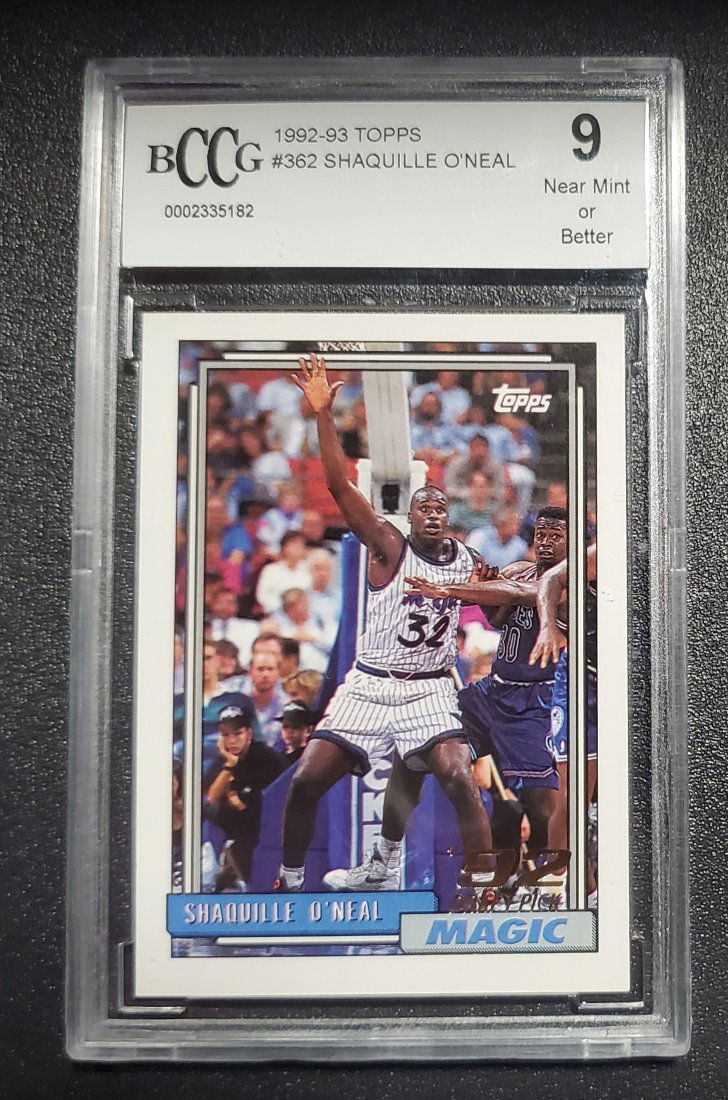 1992 Topps Shaquille O'Neal RC BCCG 9 Mint Rookie 362 (1 of 1)