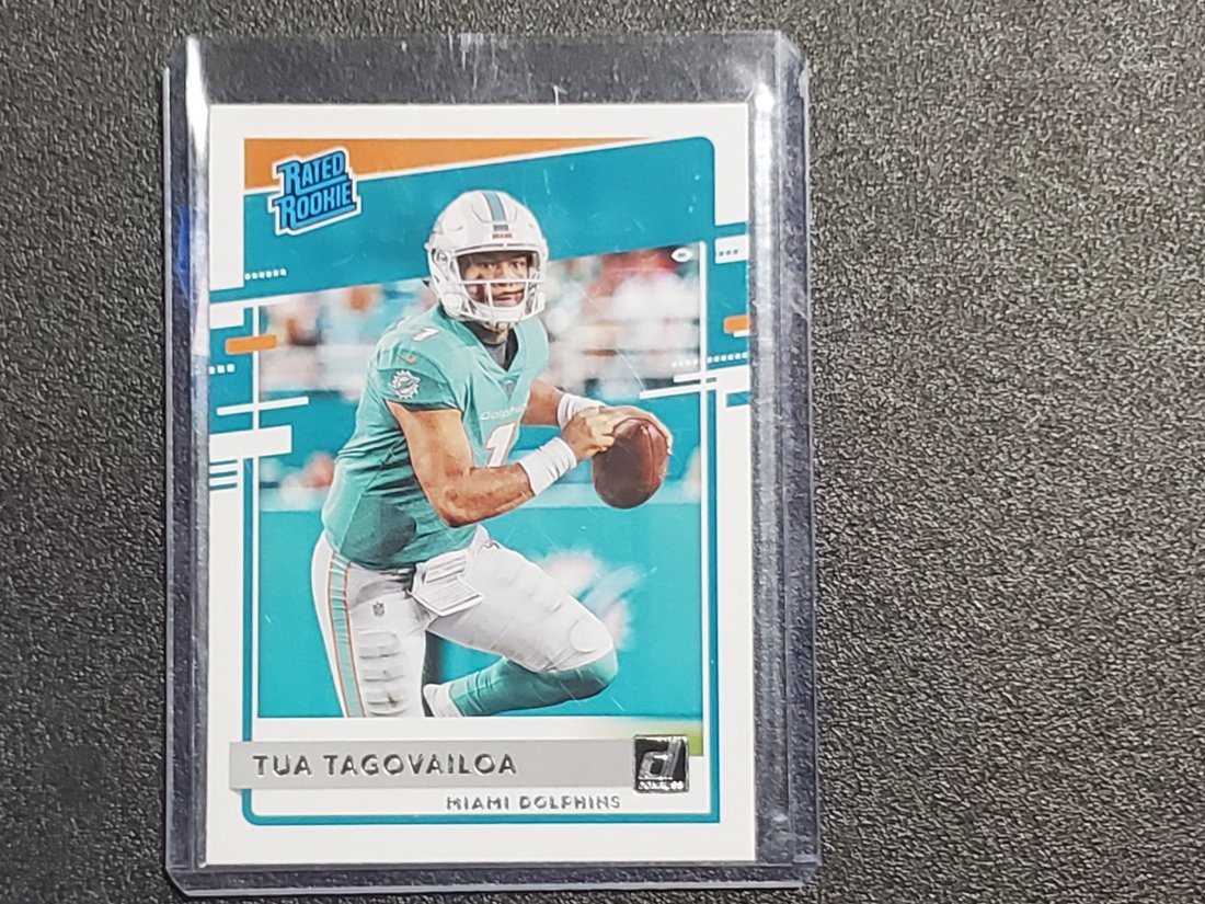 Tua Tagovailoa 2020 Donruss Rated Rookie Card #302 Miam: Tua Tagovailoa 2020 Donruss Rated Rookie Card #302 Miami Dolphins GRADABLE CENTERED