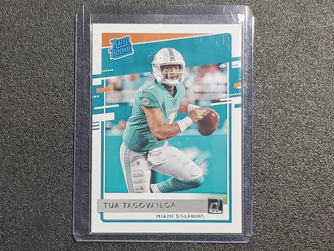Tua Tagovailoa 2020 Donruss Rated Rookie Card #302 Miam: Tua Tagovailoa 2020 Donruss Rated Rookie Card #302 Miami Dolphins