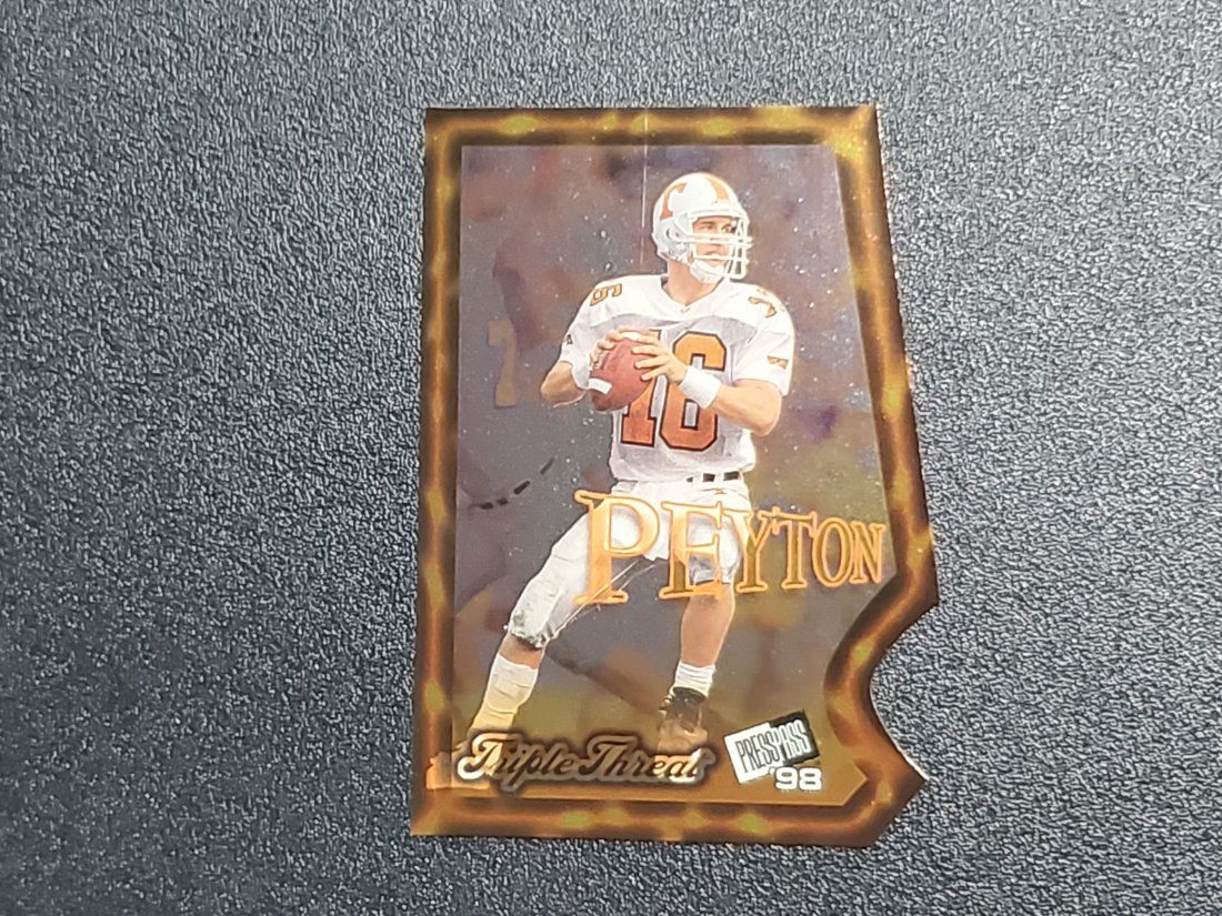 1998 Press Pass Triple Threat Die-Cut Peyton Manning RO (1 of 1)