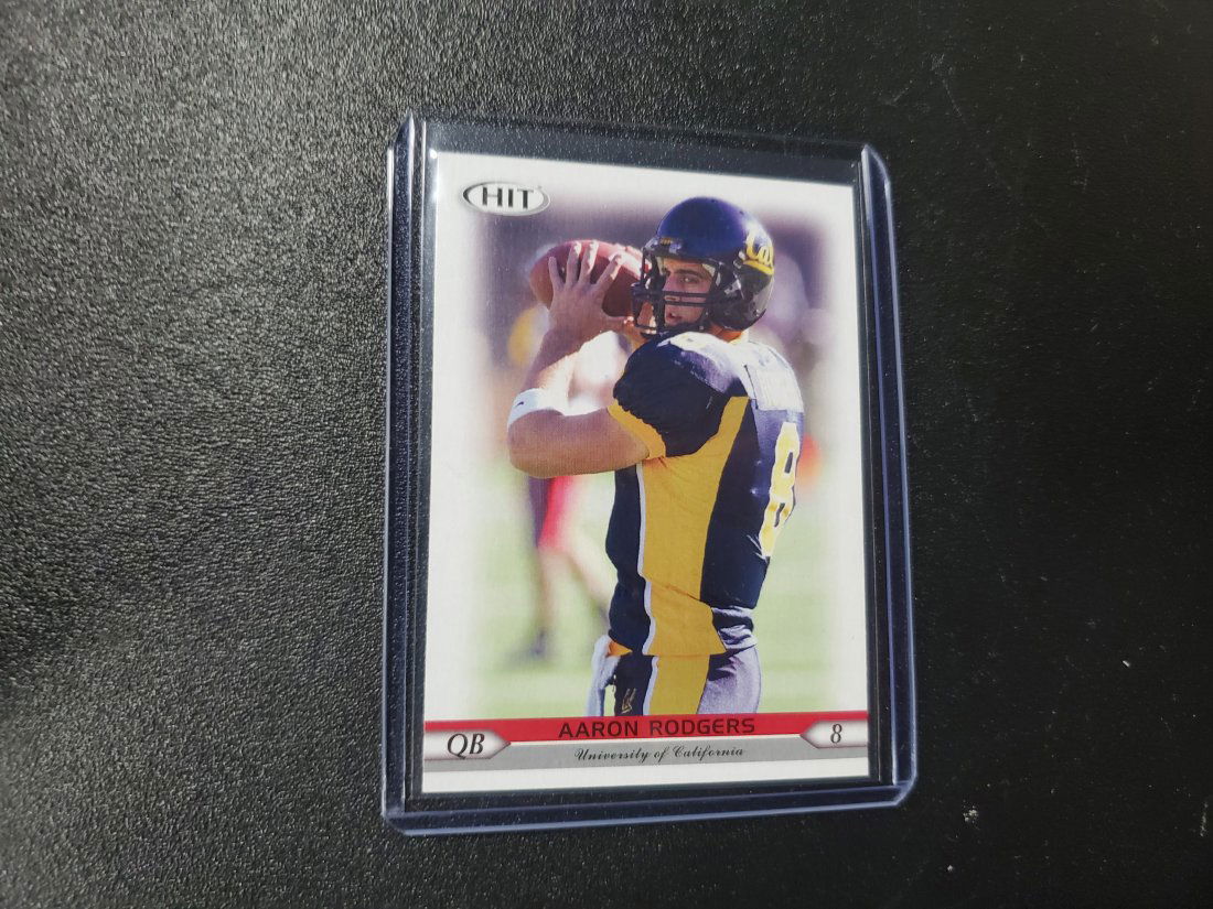 Aaron Rodgers 2005 Sage Hit Rookie Card RC Cal Golden B (1 of 1)