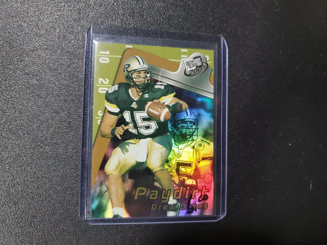 2001 Press Pass Paydirt #1 Drew Brees Rookie Card Holo (1 of 1)