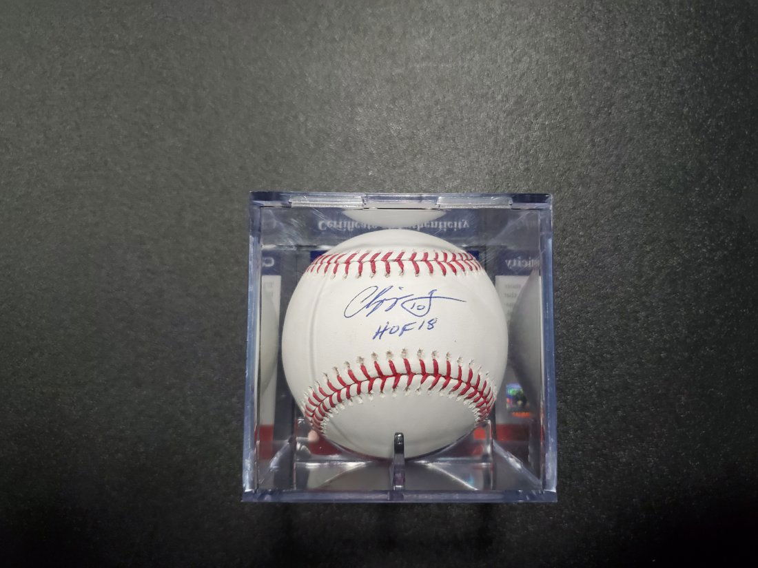 Chipper Jones "HOF 2018" Auto Autograph Baseball PSA/DN (1 of 1)