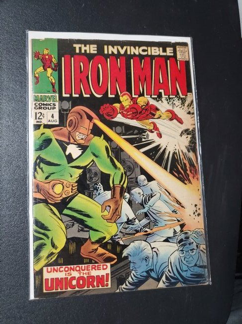 Invincible Iron Man 4 Marvel Key 1968 Unicorn 1st Appea (1 of 1)