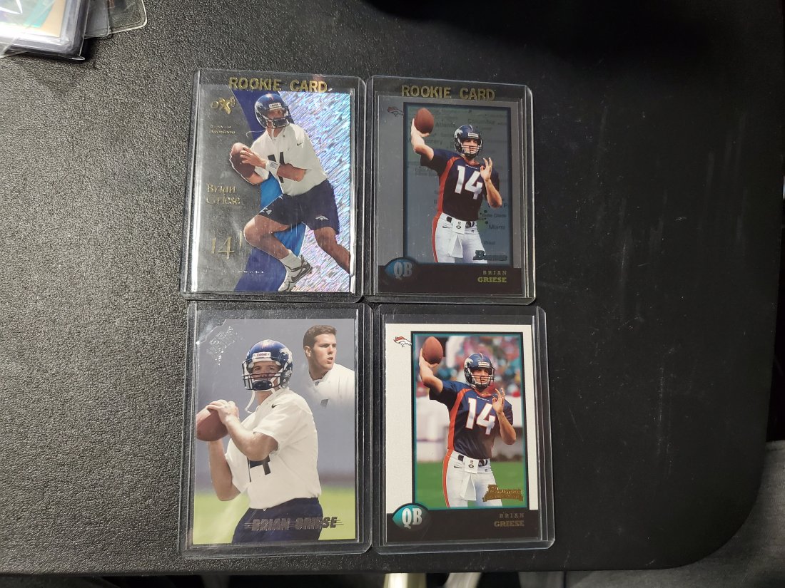 4 Brian Griese rookie cards EX, Bowman Chrome, Bowman,: 4 Brian Griese rookie cards EX, Bowman Chrome, Bowman, Absolute