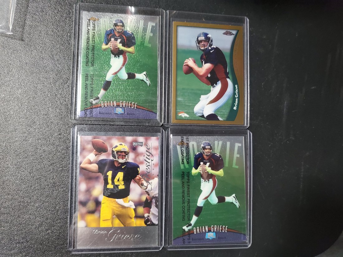 4 Brian Griese rookie cards Topps Chrome, Finest,: 4 Brian Griese rookie cards Topps Chrome, Finest, Finest and Playoff
