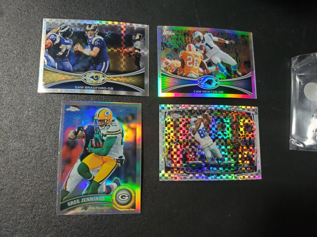 4 star refractor xfractor cards Cam Newton Dez Bryant: Sam BradfordCam NewtonGreg JenningsDez Bryant