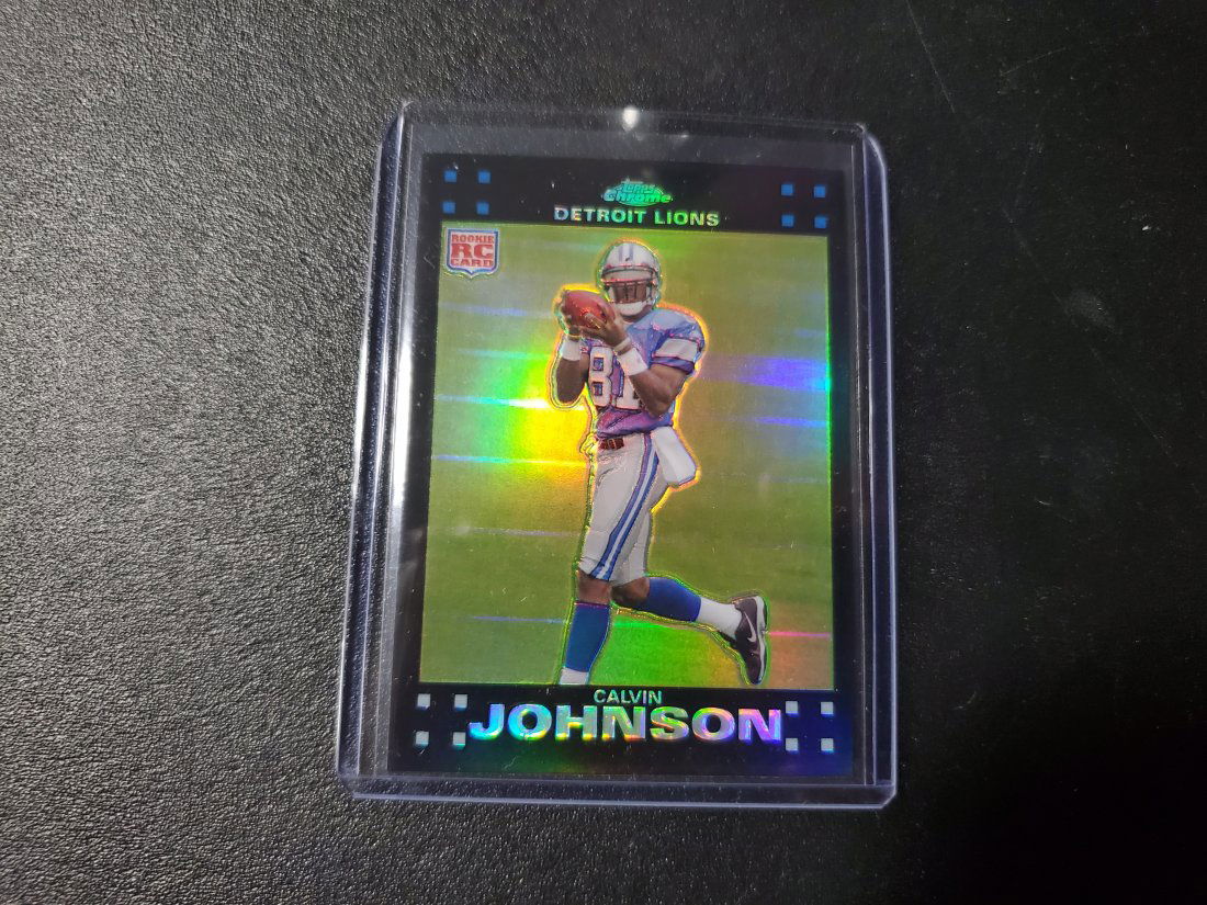 2007 Topps Chrome Calvin Johnson Rookie REFRACTOR Lions (1 of 1)