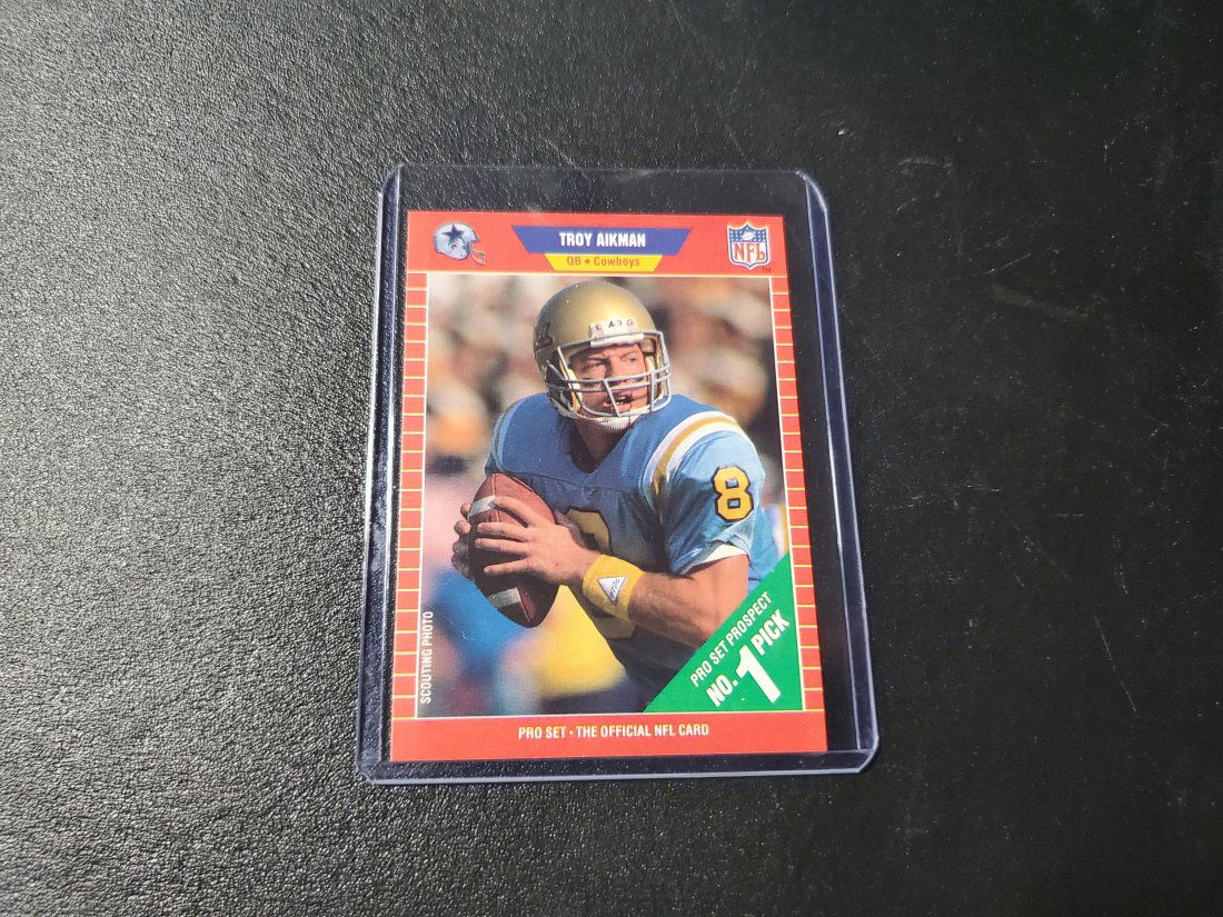 1989 TROY AIKMAN - Pro Set ROOKIE Football Card - #490 (1 of 1)