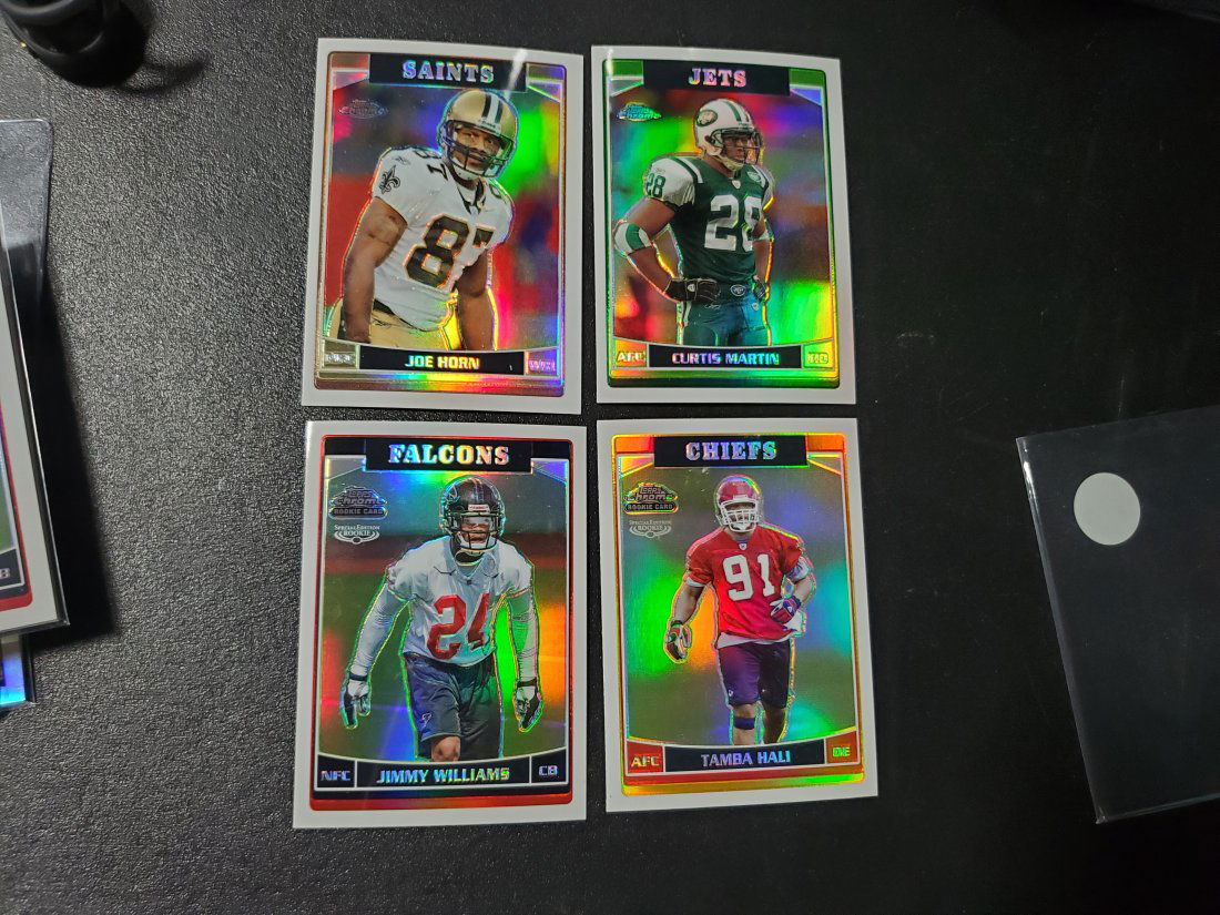 4 refractor NFL Chrome cards Curtis Martin, Joe Horn (1 of 1)
