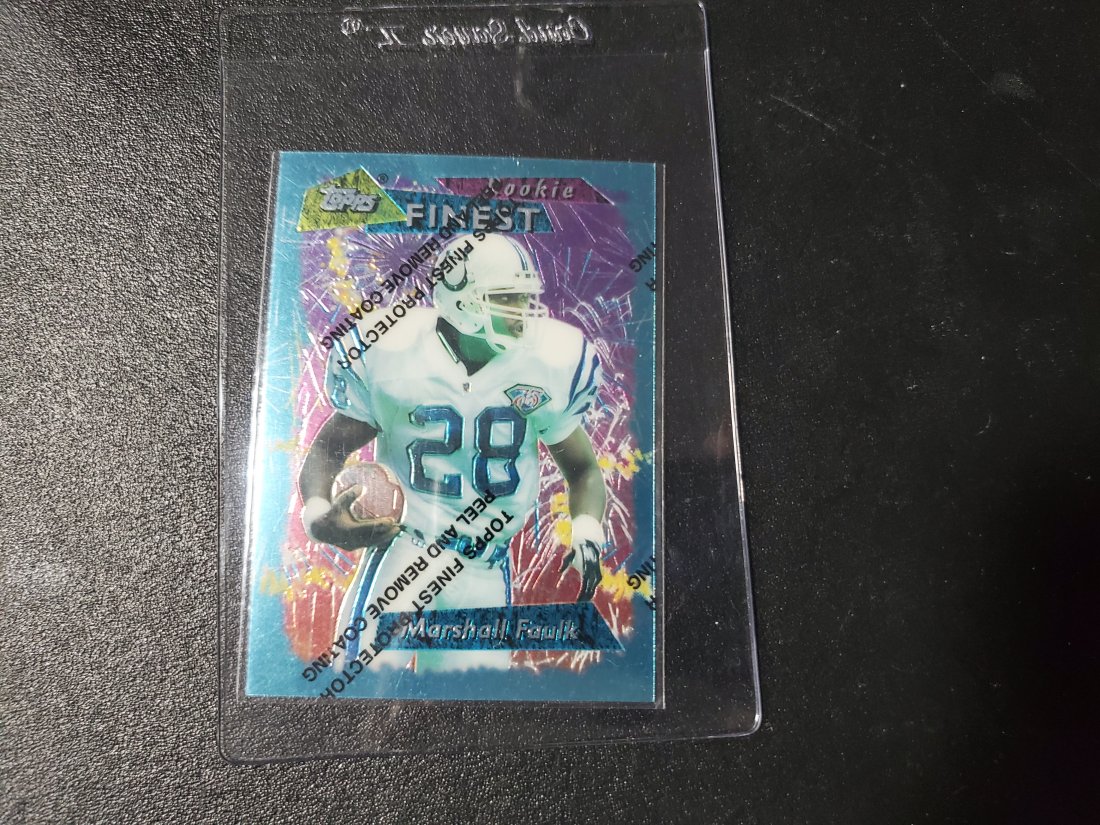 1995 Topps Finest MARSHALL FAULK Rookie #125 - Indianap: 1995 Topps Finest MARSHALL FAULK Rookie #125 - Indianapolis Colts 🔥🔥 STILL HAS PEAL ON