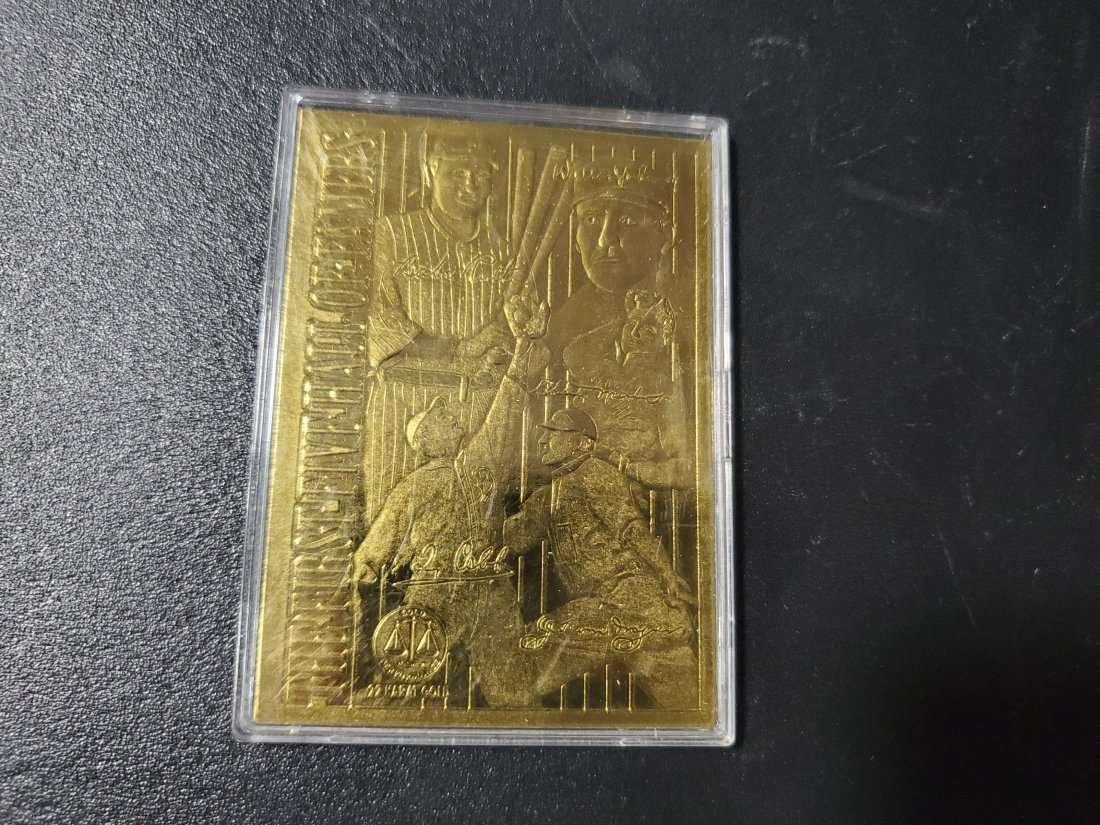MLB THE FIRST FIVE HALL OF FAMERS (RUTH,WAGNER,COBB, ET: MLB THE FIRST FIVE HALL OF FAMERS (RUTH,WAGNER,COBB, ETC) 22K GOLD CARD