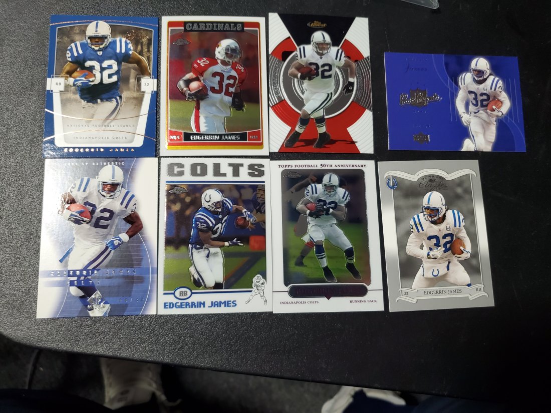 8 Edgerrin James cards Indianapolis Colts: 8 Edgerrin James cards Indianapolis Colts