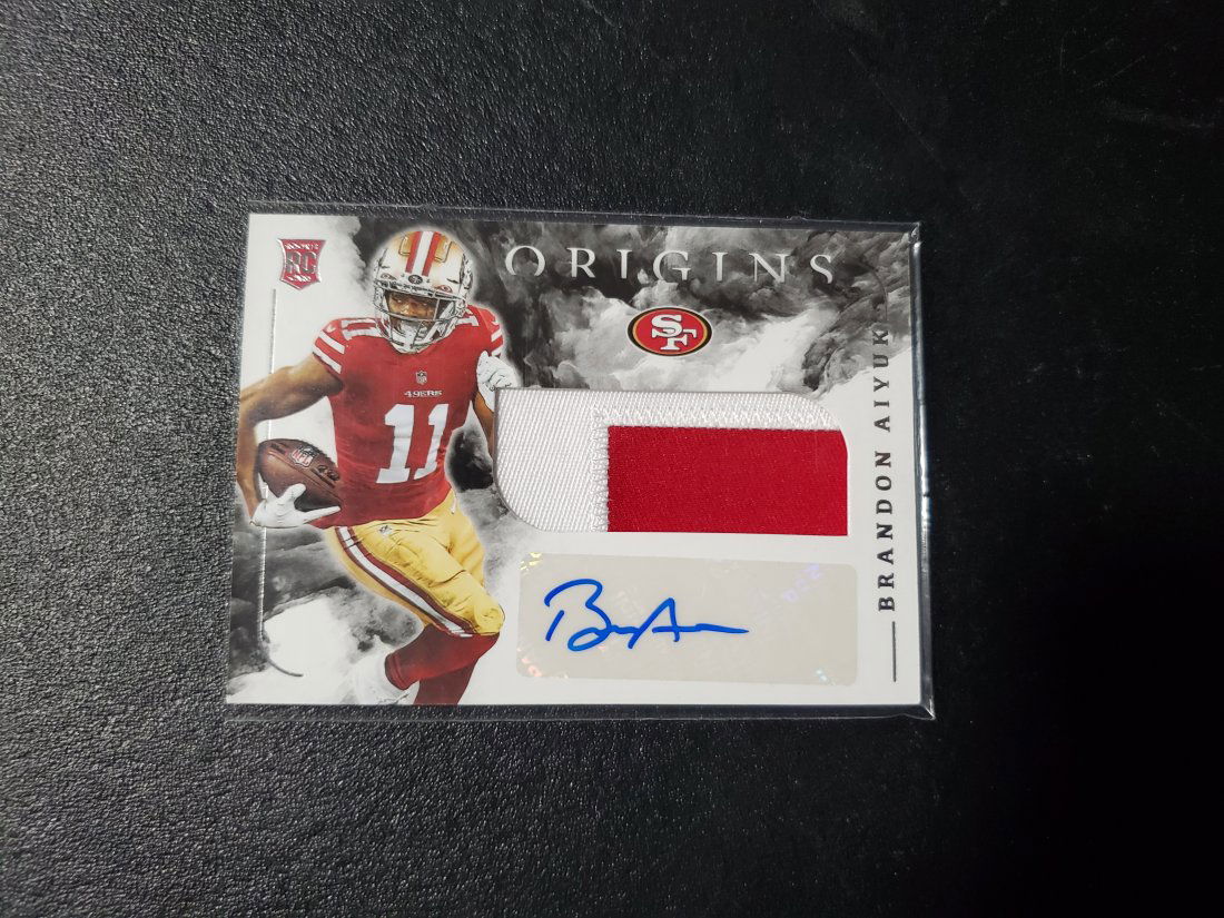 Brandon Aiyuk Autographed Jersey Card 2 color (1 of 1)