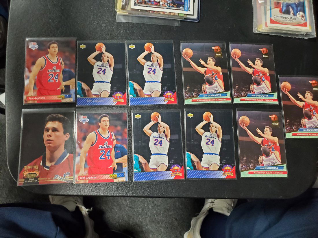 11 Tom Gugliotta rookie cards upper deck, fleer, Stadiu (1 of 1)